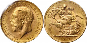 CANADA

CANADA. Sovereign, 1911-C. Ottawa Mint. ICCS MS-64.

Fr-2; S-3997; KM-20. Shimmering and glistening, this delightful near-Gem offers an al...