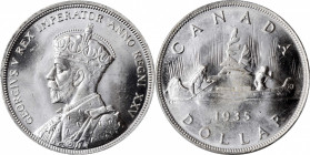 CANADA

CANADA. Dollar, 1935. Ottawa Mint. PCGS MS-65+ Gold Shield.

KM-30. Struck to commemorate the king's jubilee, this radiant Gem is complete...