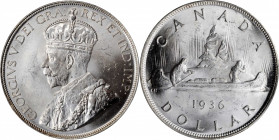 CANADA

CANADA. Dollar, 1936. Ottawa Mint. PCGS MS-64 Gold Shield.

KM-31. A flashy argent example of this single year type. Lustrous and brillian...