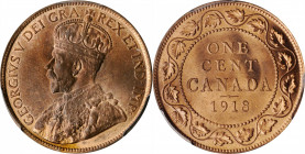 CANADA

CANADA. Cent, 1918. Ottawa Mint. PCGS MS-65 Red Brown Gold Shield.

KM-21. The obverse of this pleasing specimen features a deeper brown c...