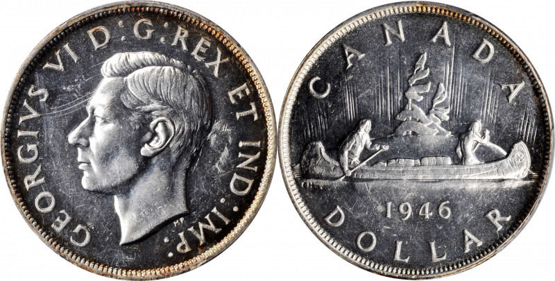 CANADA

CANADA. Dollar, 1946. Ottawa Mint. PCGS MS-62 Gold Shield.

KM-37. A...