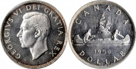 CANADA

CANADA. Dollar, 1950. Ottawa Mint. PCGS MS-64 Gold Shield.

KM-46. Arnprior (2-1/2 water lines) variety. A shimmering example with some ma...