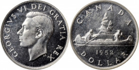 CANADA

CANADA. Dollar, 1952. Ottawa Mint. PCGS PROOFLIKE-65 Gold Shield.

KM-46. No Water Lines variety. Final year issue, this prooflike Gem sho...