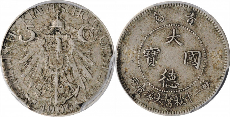 Kiau Chau

CHINA. Kiau Chau. 5 Cents, 1909. Berlin Mint. PCGS VF-35 Gold Shiel...