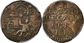 COLOMBIA

COLOMBIA. Cartagena. Copper 1/2 Real, 1812. PCGS EF-45 Gold Shield.

KM-D2; Restrepo-131.2. Red-brown in color and with some minor rough...