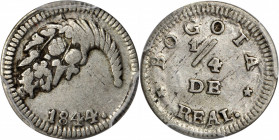COLOMBIA

COLOMBIA. 1/4 Real, 1844. Bogota Mint. PCGS VF-35 Gold Shield.

KM-90.1; Restrepo-172.15. Variety with five-pointed stars. A delightful ...