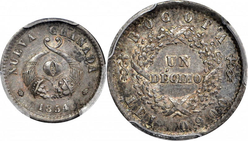 COLOMBIA

COLOMBIA. Decimo, 1854. Bogota Mint. PCGS AU-55 Gold Shield.

KM-1...