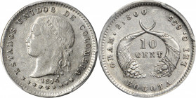 COLOMBIA

COLOMBIA. 10 Centavos, 1874. Bogota Mint. PCGS AU-55 Gold Shield.

KM-175.1; Restrepo-273.1. An overall blast white minor offering a goo...