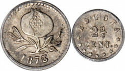COLOMBIA

COLOMBIA. 2-1/2 Centavos, 1873. Bogota Mint. PCGS AU-58 Gold Shield.

KM-169; Restrepo-249.2. A very well struck and well centered minor...