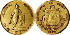 COSTA RICA

COSTA RICA. 2 Escudos, 1854-JB. San Jose Mint. NGC AU-53.

Fr-8; KM-99. A charming example of a type that is difficult in problem-free...