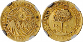 COSTA RICA

COSTA RICA. Escudo, 1847-CR JB. San Jose Mint. NGC EF-40.

Fr-4; KM-14. Employing the popular "sun over mountains" design from the Cen...