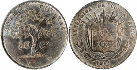 COSTA RICA

COSTA RICA. 50 Centavos, 1865-GW. San Jose Mint. PCGS VF-25 Gold Shield.

KM-112. Pop: 2, one graded finer by PCGS. A deeply toned exa...