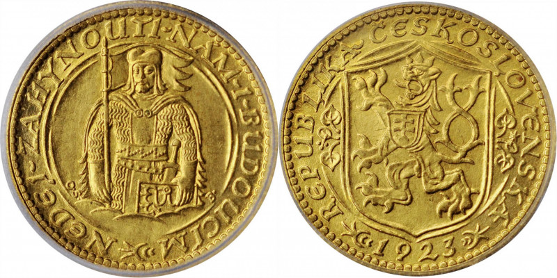 CZECHOSLOVAKIA

CZECHOSLOVAKIA. Ducat, 1923. ICG MS-66.

Fr-2; KM-8. Variety...