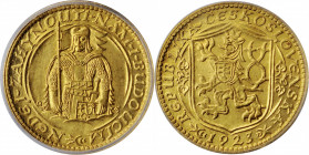 CZECHOSLOVAKIA

CZECHOSLOVAKIA. Ducat, 1923. ICG MS-66.

Fr-2; KM-8. Variety without serial number. A Gem quality Ducat with full satiny luster an...
