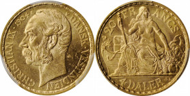 DANISH WEST INDIES

DANISH WEST INDIES. 4 Daler (20 Francs), 1904-P GJ. Copenhagen Mint. Christian IX. PCGS MS-64 Gold Shield.

Fr-2; KM-72. A bri...
