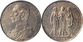 DANISH WEST INDIES

DANISH WEST INDIES. 20 Cents, 1905-P GJ. Copenhagen Mint. Christian IX. PCGS Genuine--Environmental Damage, Unc Details Gold Shi...