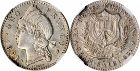 DOMINICAN REPUBLIC

DOMINICAN REPUBLIC. Franco, 1891-A. Paris Mint. NGC MS-61.

KM-11. Sharply detailed with lovely radiance in the fields and jus...