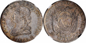 ECUADOR

ECUADOR. 2 Reales, 1850-QUITO GJ. Quito Mint. NGC AU-53.

KM-33. Incredibly alluring and entirely wholesome, this great survivor presents...