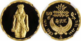 EGYPT

EGYPT. 50 Pounds, AH 1414 (1993). NGC PROOF-69 Ultra Cameo.

Fr-258; KM-777. Standing Ramses II. A nearly flawless Proof with hard mirrored...