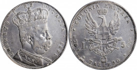 ERITREA

ERITREA. 5 Lire (Tallero), 1891. Rome Mint. Umberto I of Italy. PCGS Genuine--Mount Removed, VF Details Gold Shield.

KM-4; Gig-1; Mont-8...