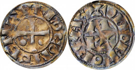 Louis XV and earlier (through 1774)

FRANCE. Bearn. Denier, ND (1012-58). Morlaas Mint. Centule IV. PCGS AU-58 Gold Shield.

Boudeau-525; Roberts-...