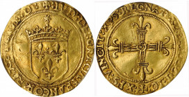Louis XV and earlier (through 1774)

FRANCE. Ecu d'Or, ND (1512). Genes (Genoa) Mint. Louis XII. PCGS AU-55 Gold Shield.

Fr-405; Dup-750. Weight:...