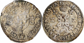 Louis XV and earlier (through 1774)

FRANCE. Douzain, 1550-K. Bordeaux Mint. Henry II. PCGS AU-55 Gold Shield.

Dup-997. Steely gray with some hue...
