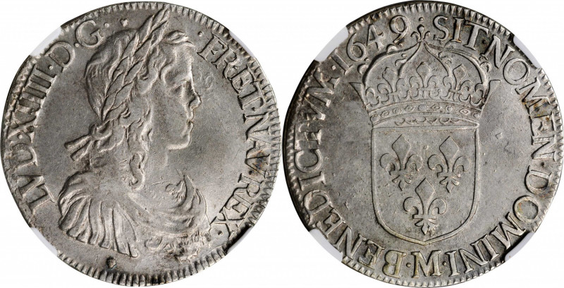 Louis XV and earlier (through 1774)

FRANCE. Ecu, 1649-M. Toulouse Mint. Louis...
