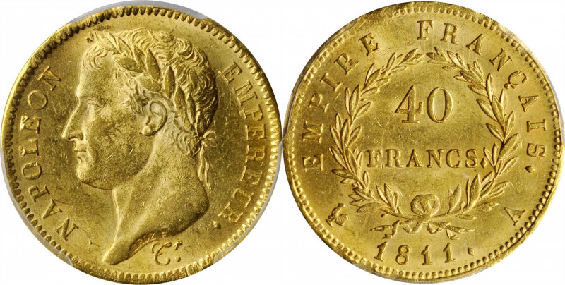 Louis XVI to Napoleon III (1774-1870)

FRANCE. 40 Francs, 1811-A. Paris Mint. ...