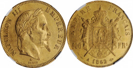 Louis XVI to Napoleon III (1774-1870)

FRANCE. 100 Francs, 1862-A. Paris Mint. Napoleon III. NGC MS-61.

Fr-580; KM-802.1; Gad-1136. Mintage: 6,65...