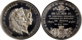 Louis XVI to Napoleon III (1774-1870)

FRANCE. Napoleon III/Rouen Horse Show Silver Medal, 1868. PCGS SPECIMEN-62 Gold Shield.

cf. Vico 147, lot ...