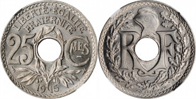 Third Republic to current (since 1870)

FRANCE. 25 Centimes, 1915. Paris Mint. NGC MS-68.

KM-867. Pop: 2, none graded finer by NGC. This Gem exam...