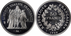 Third Republic to current (since 1870)

FRANCE. Silver 50 Francs Piefort, 1980. Paris Mint. NGC PROOF-67 Ultra Cameo.

KM-P680. Mintage: 2,500. Hi...