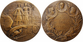 Third Republic to current (since 1870)

FRANCE. France - Germany. To the Glory of the Heroes of Verdun Bronze Medal, 1916. Paris Mint. UNCIRCULATED....