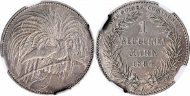 GERMAN NEW GUINEA

GERMAN NEW GUINEA. Mark, 1894-A. Berlin Mint. NGC AU-58.

KM-5; J-705. A nicely toned example of this popular and highly detail...