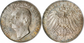 German States

GERMANY. Anhalt-Dessau. 3 Mark, 1909-A. Berlin Mint. PCGS PROOF-64.

KM-29; J-23. The first year in a brief, two-year series, this ...