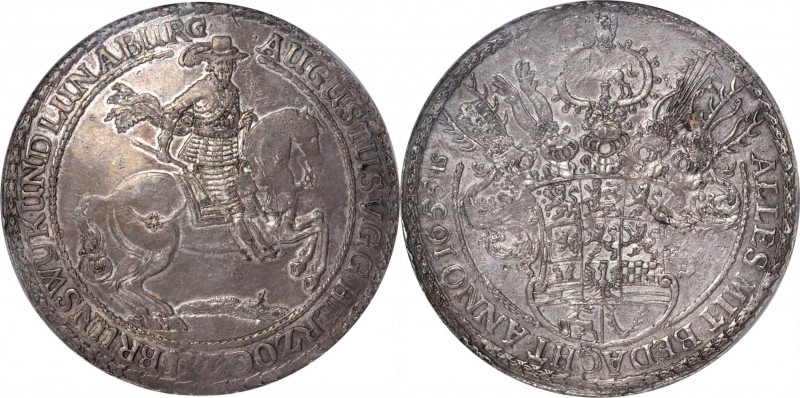 German States

GERMANY. Brunswick-Wolfenbuttel. 2 Taler, 1655-HS. August II. N...
