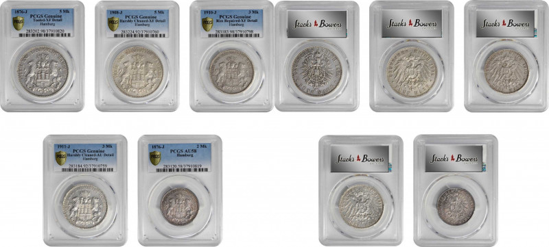 German States

GERMANY. Hamburg. Quintet of Silver Denominations (5 Pieces), 1...