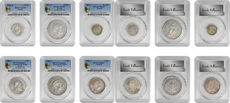 German States

GERMANY. Prussia. Sextet of Silver Denominations (6 Pieces), 18...