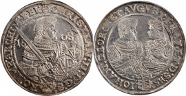 German States

GERMANY. Saxony. Taler, 1608-HR. Dresden Mint. Christian II, Johann Georg I & August. PCGS MS-62 Gold Shield.

Dav-7566; KM-24. A c...