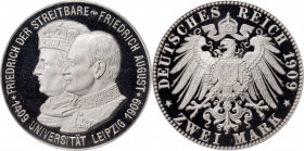 German States

GERMANY. Saxony. 2 Mark, 1909. Muldenhutten Mint. PCGS PROOF-66 Deep Cameo.

KM-1268; J-138. Mintage: 300. Commemorating the 500th ...