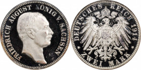 German States

GERMANY. Saxony. 2 Mark, 1914-E. Muldenhutten Mint. NGC PROOF-64.

KM-1263. Pop:1, none graded finer by NGC. An eye-appealing Proof...