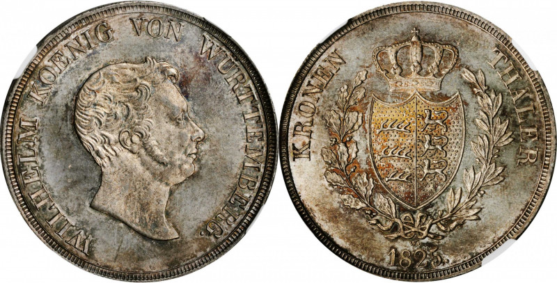 German States

GERMANY. Wurttemberg. Taler, 1825. Stuttgart Mint. Wilhelm I. N...