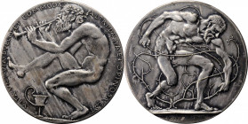 German Empire and Later

GERMANY. Empire. "Lust for Life/Burden of Life" Silvered Bronze Medal, ND (1907). UNCIRCULATED.

Weber-166. Diameter: 38m...