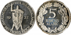 German Empire and Later

GERMANY. Weimar Republic. 5 Mark, 1925-F. Stuttgart Mint. NGC PROOF-63 Cameo.

KM-47; J-322. Commemorating the 1,000th ye...