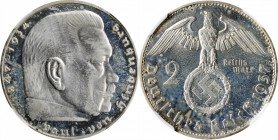 German Empire and Later

GERMANY. Third Reich. 2 Mark, 1937-D. Munich Mint. NGC PROOF-63 Cameo.

KM-93; J-366. Not often encountered as a proof, t...