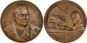 German Empire and Later

GERMANY. Third Reich. Reichsmarshall Hermann Goering Cast Bronze Medal, 1940. ALMOST UNCIRCULATED.

Kienast-580. Diameter...