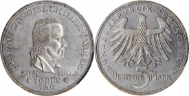 German Empire and Later

GERMANY. Federal Republic. 5 Mark, 1955-F. Stuttgart Mint. PCGS MS-65 Gold Shield.

KM-114; S-389. Struck to commemorate ...