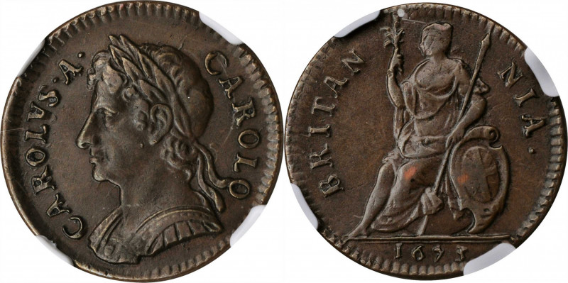 James I to James II (1603-1688)

GREAT BRITAIN. Farthing, 1673. London Mint. C...