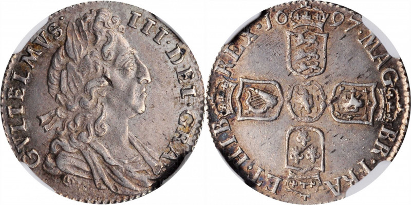 William III & Mary II to George II (1688-1760)

GREAT BRITAIN. 6 Pence, 1697. ...